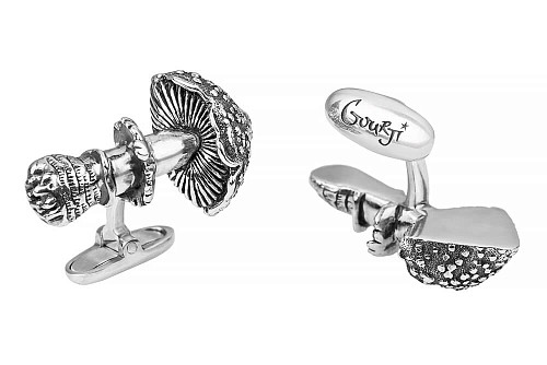 Запонки "Мухомор" чернение 