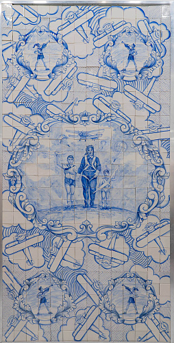 Панно "Мечта о полете" (керамика, Подглазурная роспись, Высокий обжиг 140х280см.) 