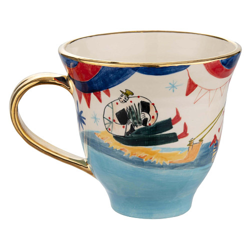 Сервиз "Праздничные гуляния"  (керамика белый 9 предметов) 