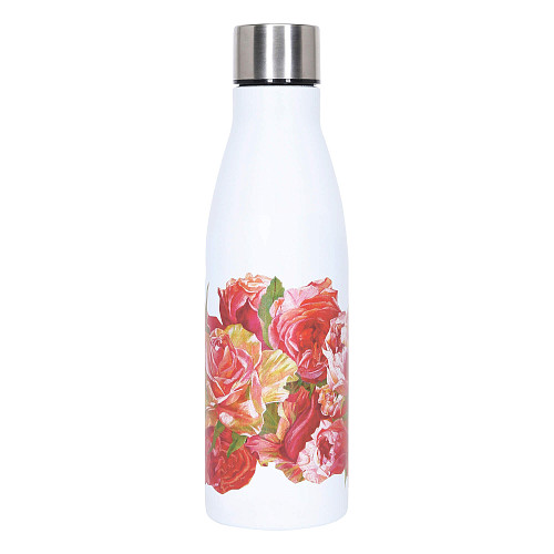 Термобутылка "Розы" (белый) 