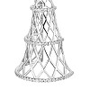 Серьги "Башня" длинные (серебро 925 пробы, фианиты 244 шт - 0,472 гр) 