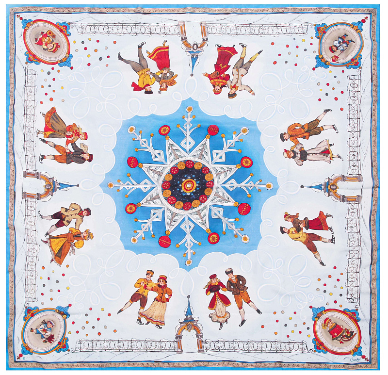 Платок "На катке" 