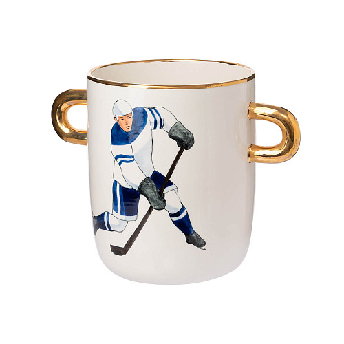 Ваза с ручками «Спорт и здоровье» (керамика белый) 