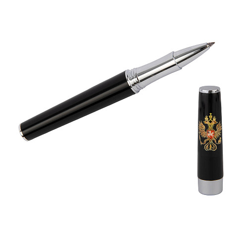 Ручка чернильная "Классика. Двуглавый орел" (смола, латунь, черная) 