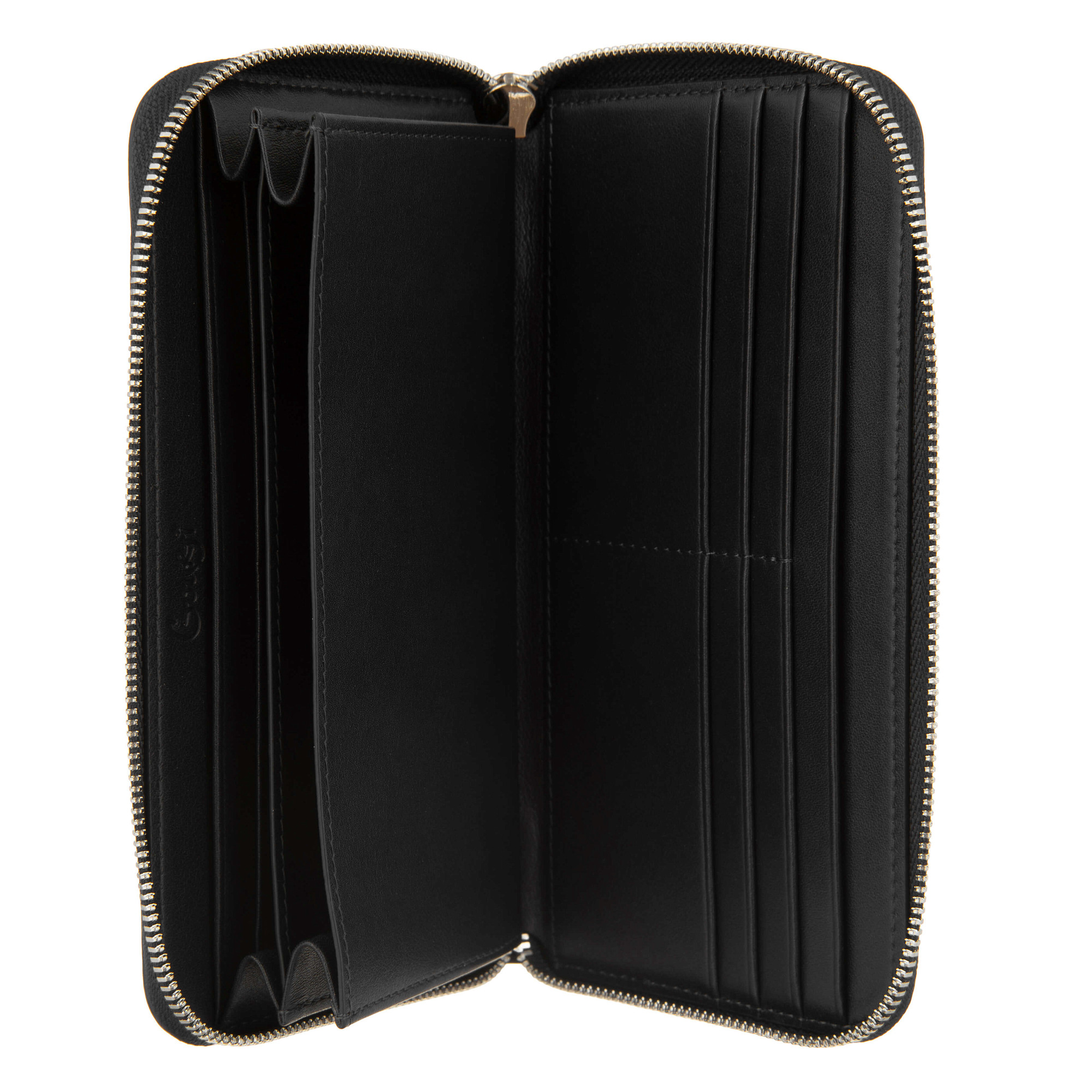 Портмоне на молнии "Башни Кремля"  (кожа черный)