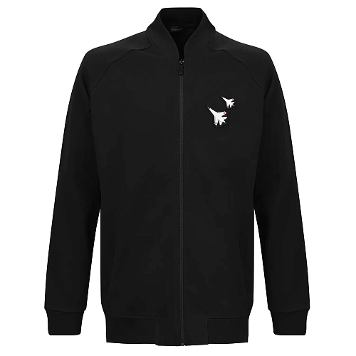 Толстовка бомбер "Башни Кремля" (хлопок 88%, полиэстер 12%. черный S) 