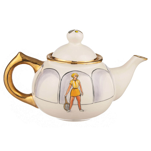 Чайник "Спорт и здоровье" (керамика белый ) 