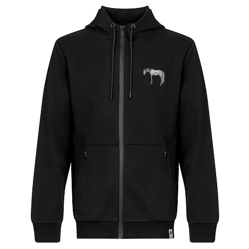 Толстовка на молнии "Ежик в тумане" (хлопок 70%, полиэстер 24%, эластан 6%  черный XXL) 