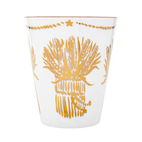 Чайная кружка "Пшеница" (фарфор белый) 