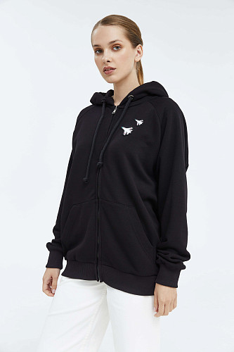 Толстовка на молнии "Башни Кремля" (хлопок 70% полиэстер 30% черный XL) 