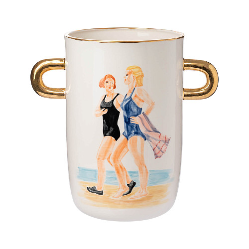 Ваза с ручками «Спорт и здоровье» (керамика белый) 