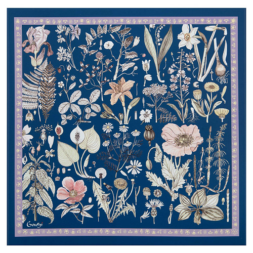 Подарочный набор "Гербарий" (аккумулятор, ежедневник и ручка синий) 