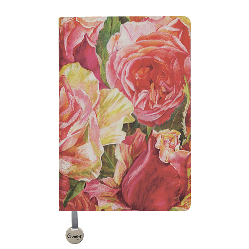 Ежедневник "Розы" (кожзаменитель розовый зеленый a5) 