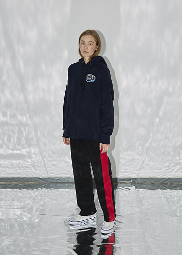 Толстовка с капюшоном "Про-питание" (хлопок 70% полиэстер 30% синий L) 