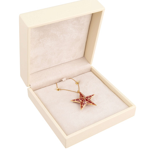 Подвеска "Звезда" позолота, эмаль 