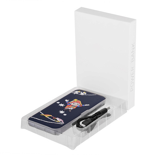 Внешний аккумулятор "Щелкунчик" (пластик синий с рельефным изображением) 