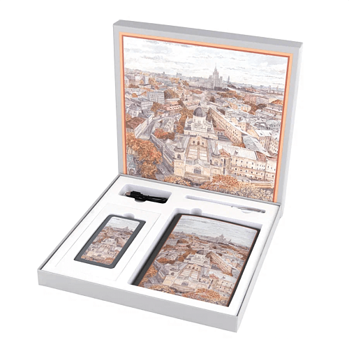 Подарочный набор "Ивановская горка" (аккумулятор, ежедневник и ручка ) 