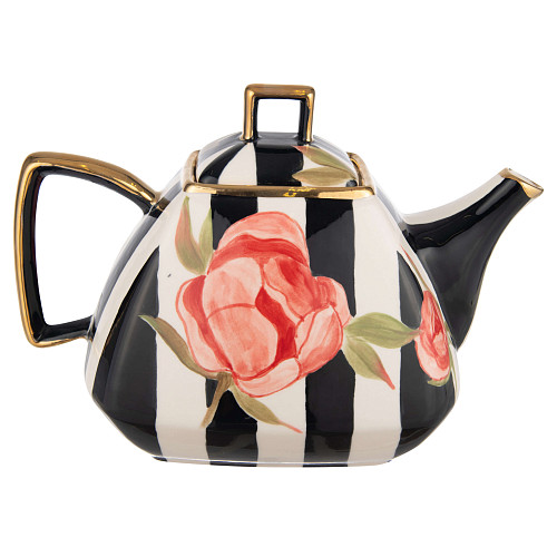 Чайник «Цветы» (керамика цветной) 
