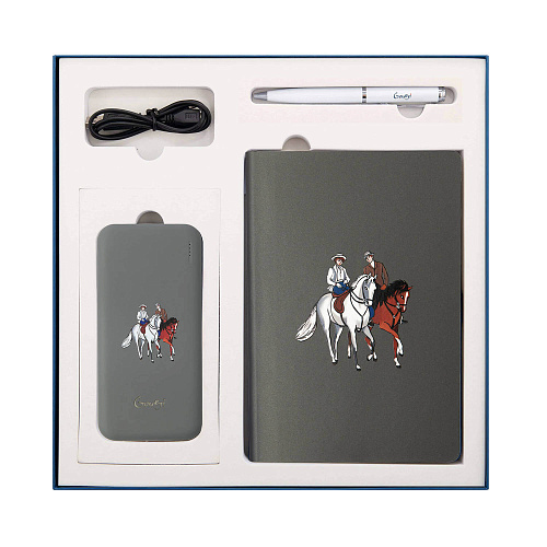 Подарочный набор "Всадники" (аккумулятор, ежедневник и ручка ) 