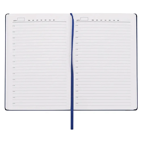 Ежедневник "Спортсмены" синий (Alpha с рельефным изображением) 