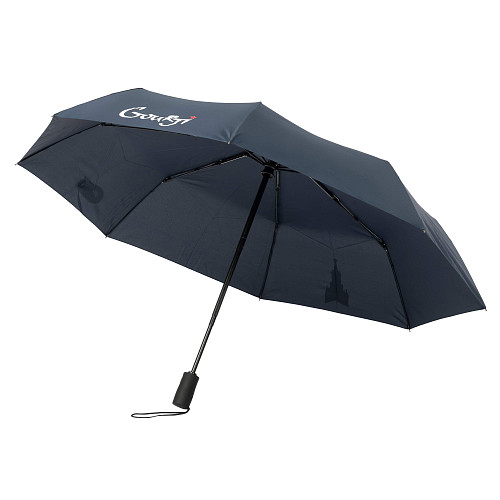 Зонт складной "Башни Кремля" (синий ) 