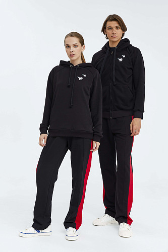 Толстовка на молнии "Башни Кремля" (хлопок 70% полиэстер 30% черный XL) 