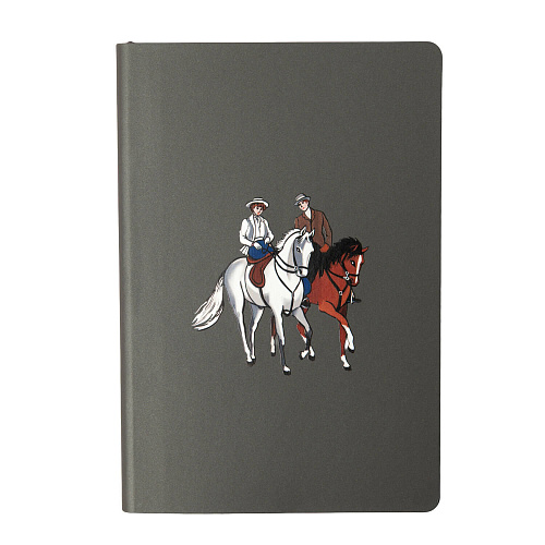 Ежедневник "Всадники" (кожзаменитель, серый a5) 